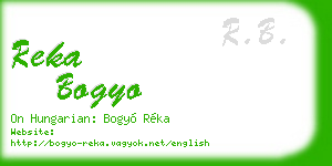 reka bogyo business card