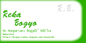 reka bogyo business card